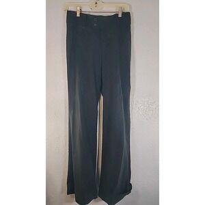 Banana Republic Jackson Fit Trouser Dress Pants Womens Sz 0 Black Stretch Cuffed